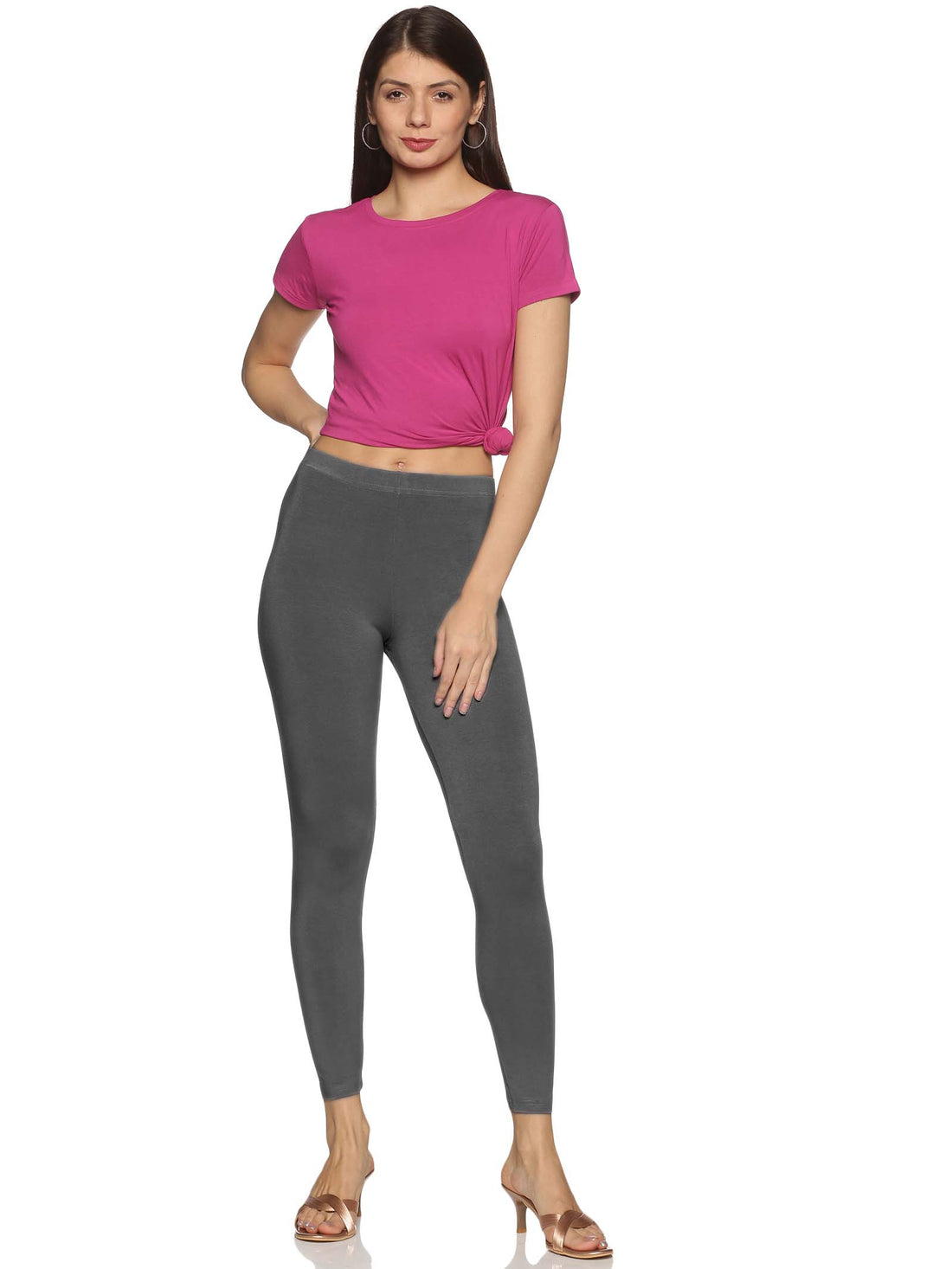 Red High Waist Ankle Length Leggings, Casual Wear, Slim Fit at Rs 150 in  Surat