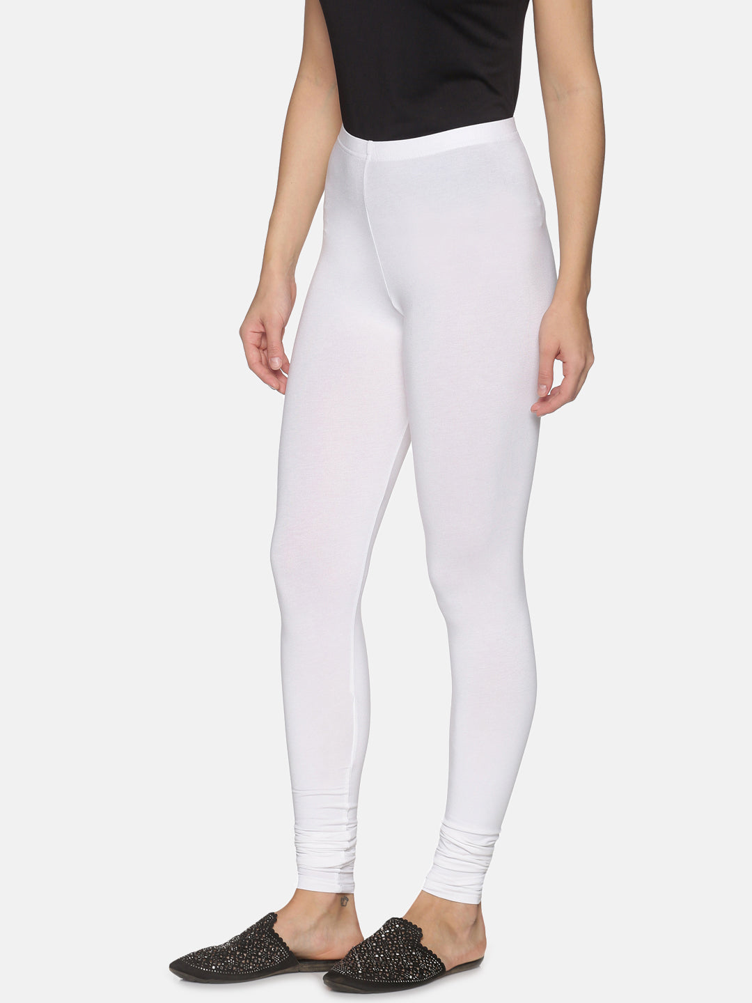 Buy Women's Pearl White Churidar Legging @ Best Price – Twin Birds Store